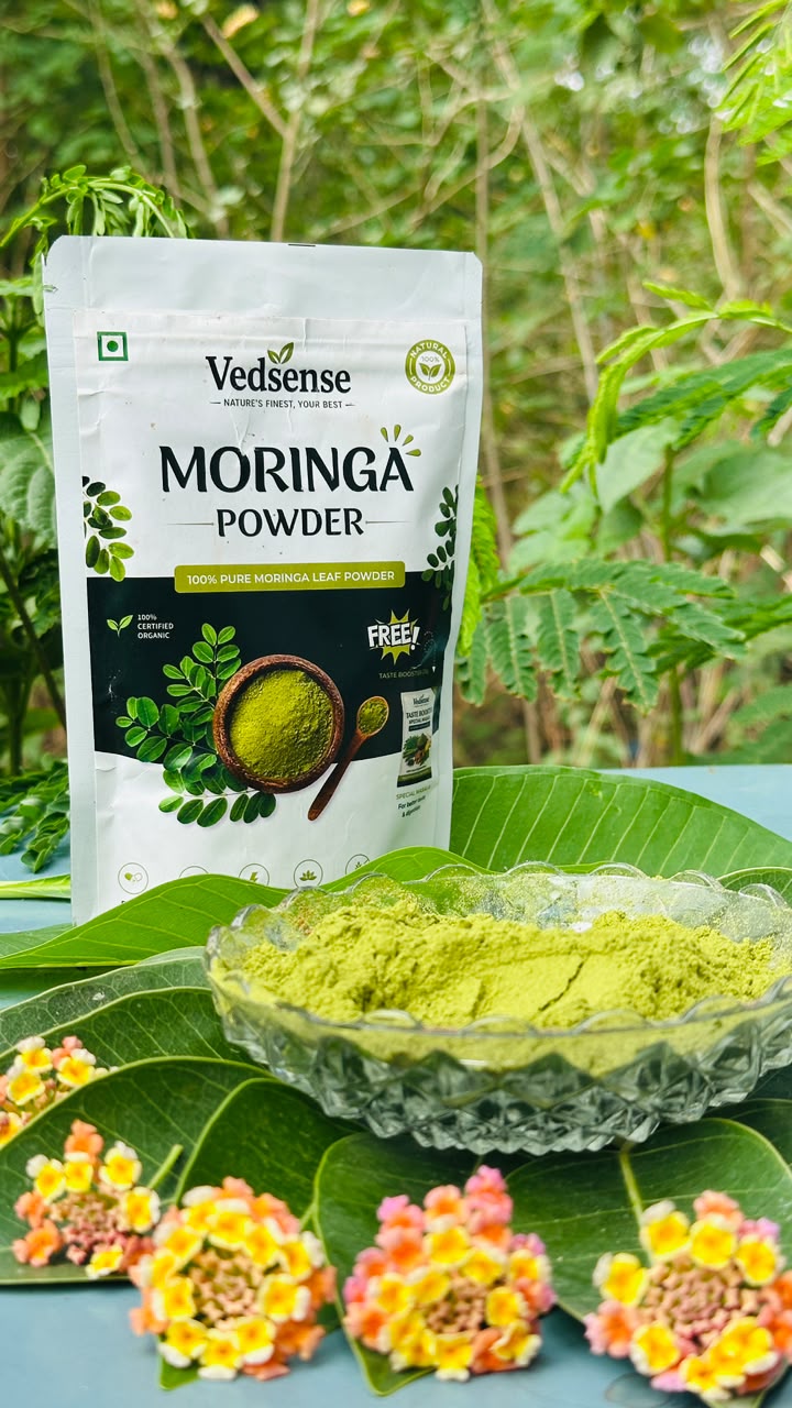 Vedsense Moringa Powder – 100% Pure Moringa Leaf Powder (100g)
